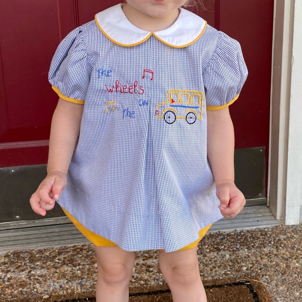 Remember Nguyen “wheels on the bus” outfit. 24 months